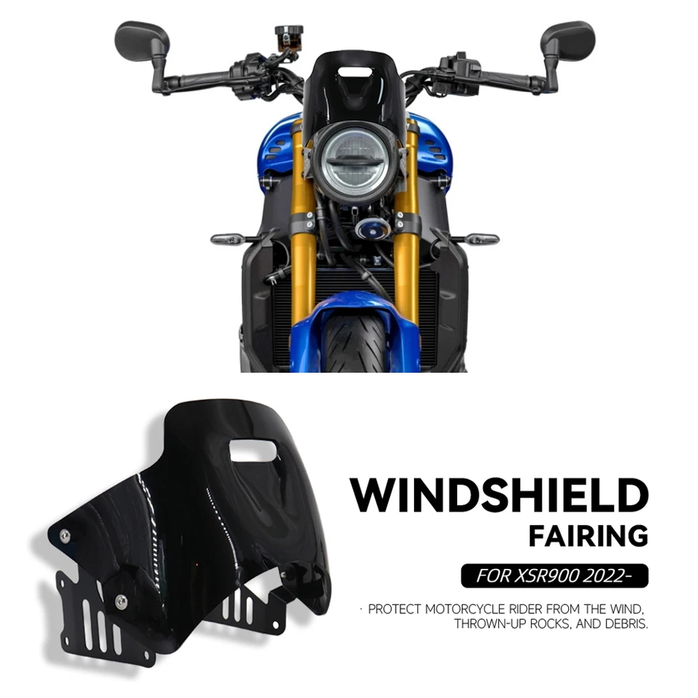 New Motorcycle Windscreen Windshield Air Wind Deflector For Yamaha Xsr 900 Xsr900 Xsr900 2022 2023 Accessories