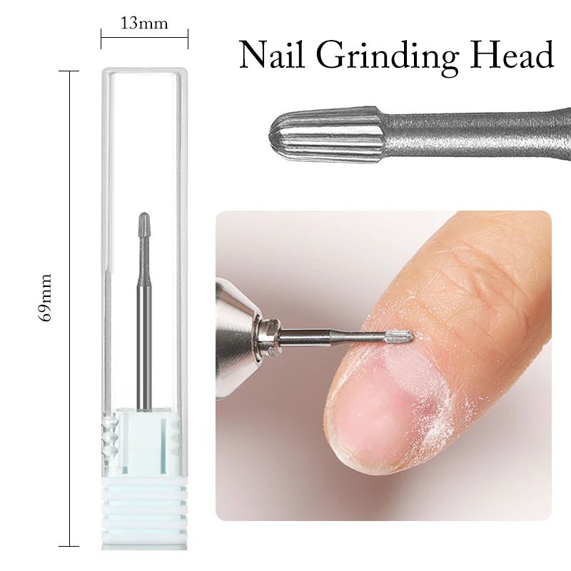 Safety Nail Drill Bits Tungsten Carbide Cuticle Remover 3/32" 1 Pc