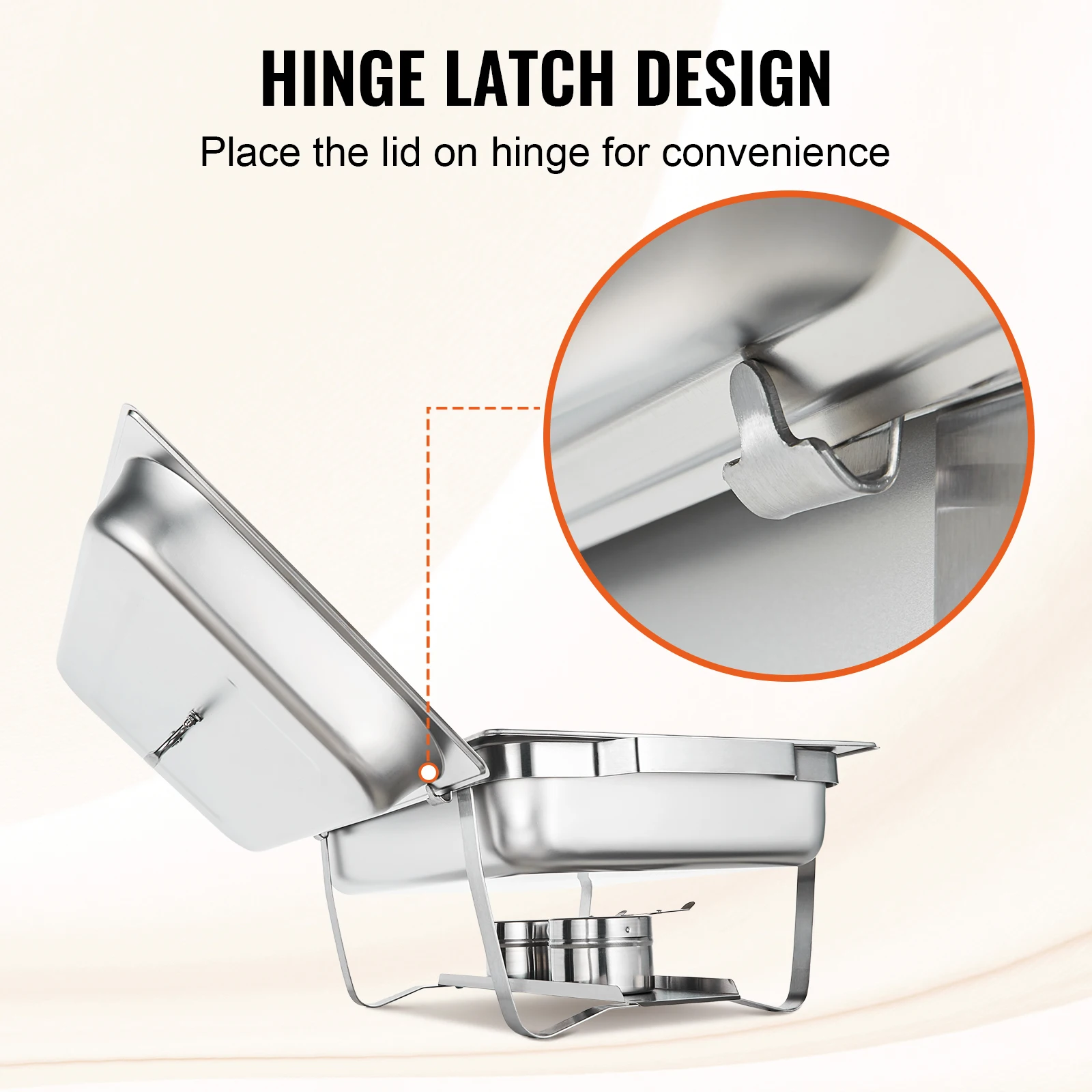 VEVOR 8 Qt 2/4/6 Pack Chafing Dish et Set Stainless Chafer Full Size Pans Rectangle Catering Warmer Server Lid chafing dish set