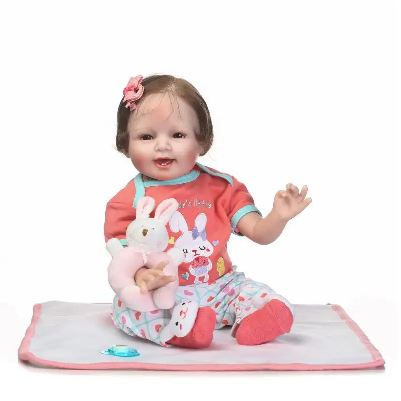 22-inch Simulation Kawaii Girls, Babies and Cute Dolls Send Christmas Gifts To Play with Growing Toys