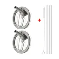 Gray-2pcs x straw