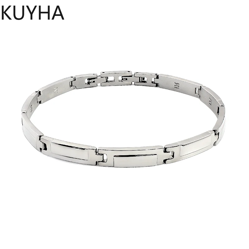 Promotion 23cm stainless steel sliver bracelet bangle indian bangles Chain Bracelet 6MM Wholesale Jewelry Gift |