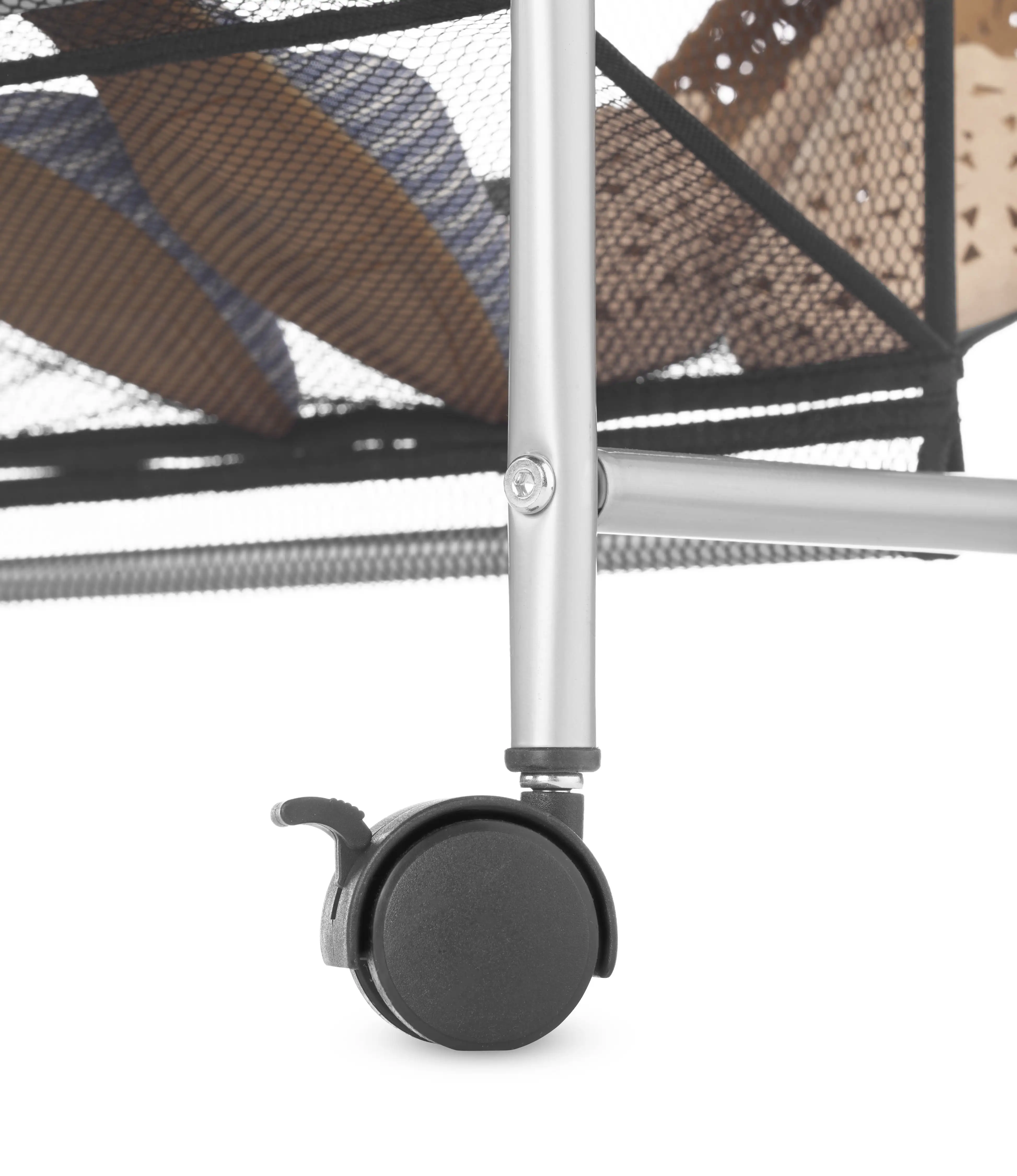 10 Tier 60 Pair Metal and Mesh Rolling Shoe Rack 6