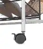 10 Tier 60 Pair Metal and Mesh Rolling Shoe Rack 6