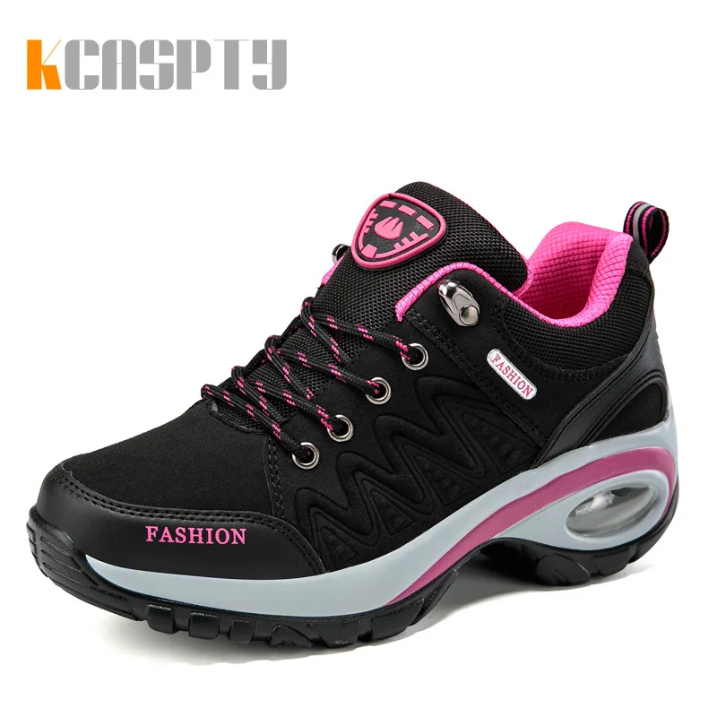 

KCASPTY Women's Sneakers Womens Air Cushion Athletic Running Shoes Walking Breathable Sport Lace Up Hight Platform Casual Shoes