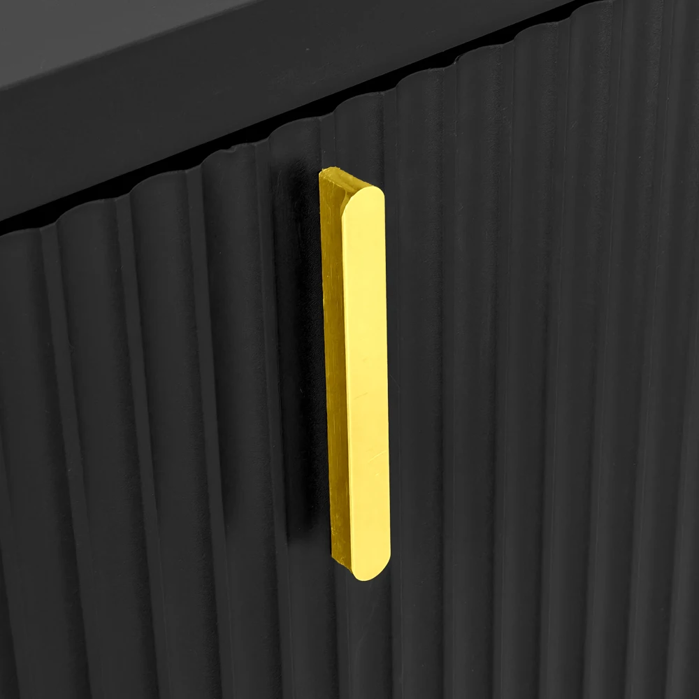 Minimalistisches schwarzes Sideboard. Die perfekte Kombination aus flexiblem Stauraum und elegantem Design. Das Sideboard mit verstellbaren Trennwänden – Detail 15