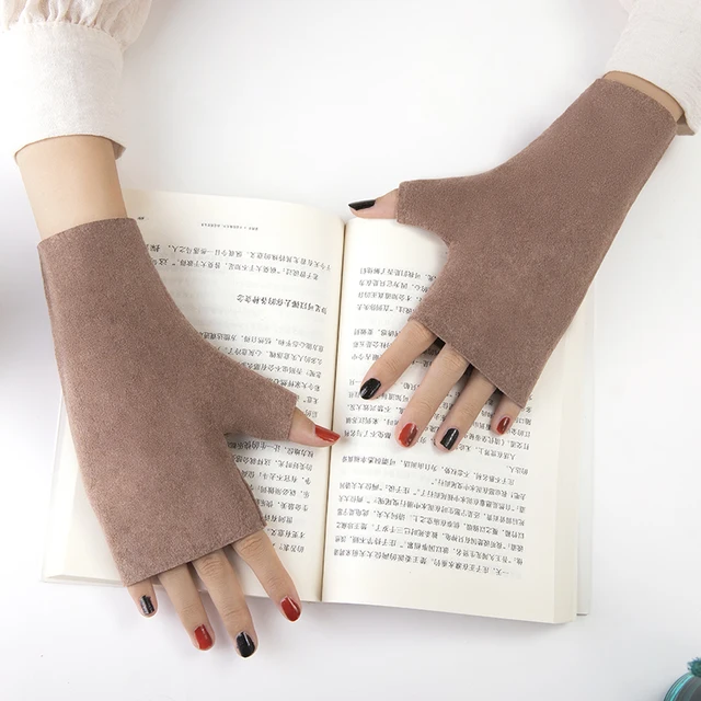 Gants Chauds D'hiver Femmes Gants Sans Doigts En Bois Cerf - France