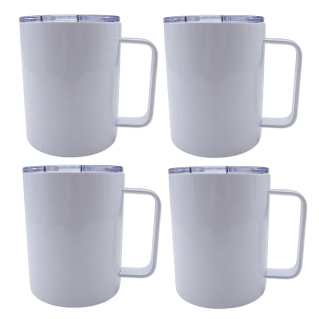 Double Wall Insulated Blank Plain 12oz Stainless Steel Mug Coffee Mug With  Handle - Mugs - AliExpress