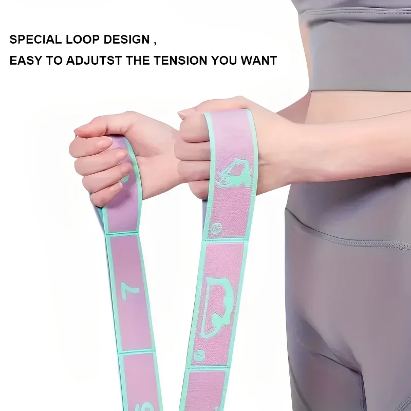 Yoga Resistance Bands Resistance Band Yoga Auxiliary Stretching Belt Adult Latin Training Elastic Bands Beginner Pilates Dance Loop Fitness Tension