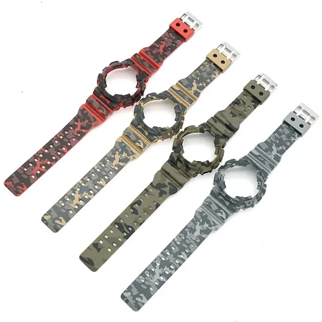 G SHOCK Watch Accessories Band Case Camouflage Resin Watch Strap Case Set for Casio GLS GD