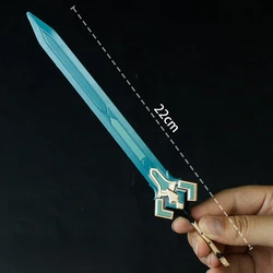 Genshin Impact Skyrider Sword Metal Collectible Ornament Gift (22cm Skyrider Sword)