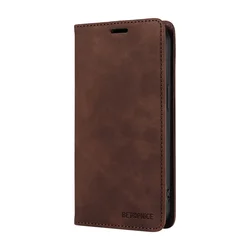 Sleek Anti-Theft Leather Wallet Phone Case with Card Holder and Magnetic Closure for Nord CE 4 Lite (Brown)