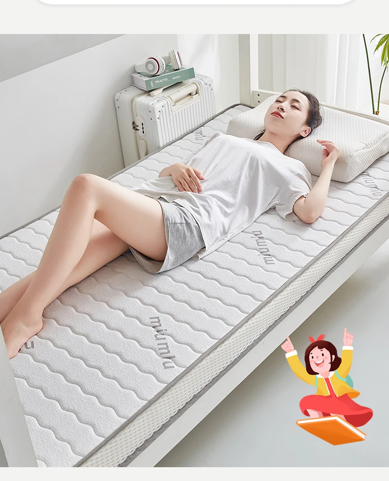 Description Picture 5 of itemLatex mattress household foldable anti-bacterial sponge cushion bed for single student dormitory 1 meter mattress