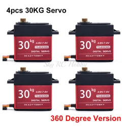 Heavy - Duty Waterproof Digital Servo with Metal Gears and 25T Arm (4x30kg 360 Degree)