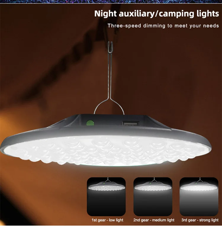 Lanterna LED recarregável para camping, lâmpada portátil,