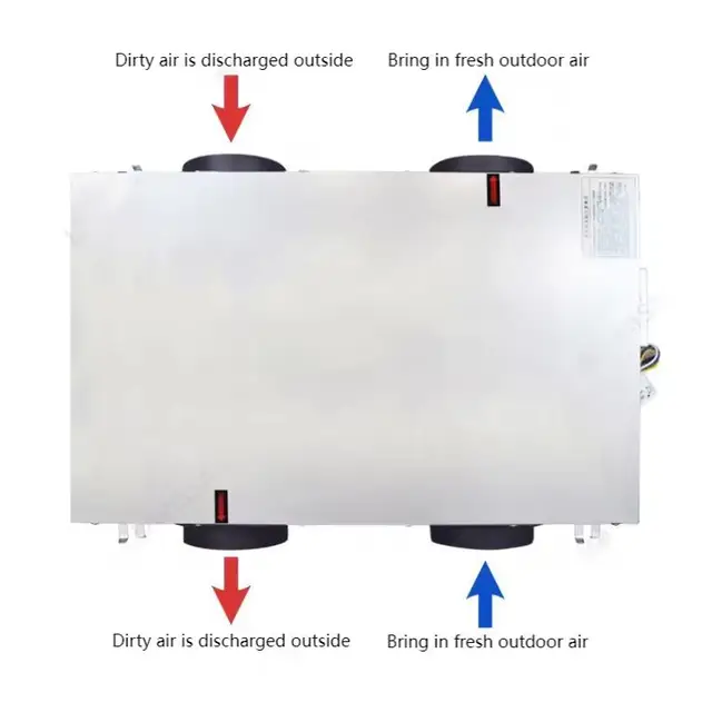 Ceiling-mounted Two-way Fresh Air Flow Fan Ventilation System Central Double Way Bidirectional Flow Ventilation 2