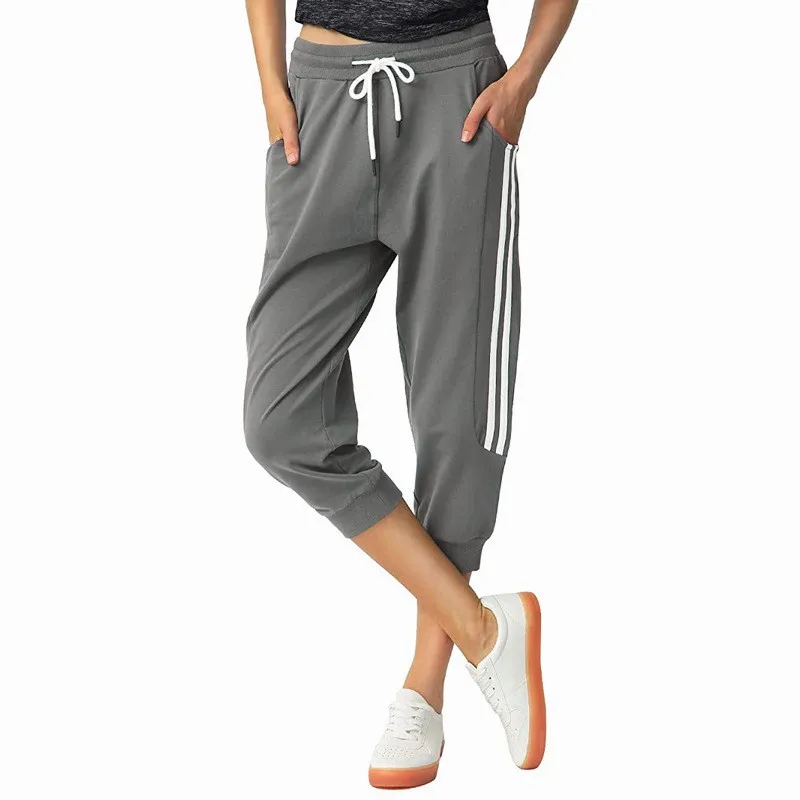 

Women's New Casual Sports Loose Wide Leg Pants High Waist 7 Point Pant Solid Elastic Trousers Streetwear Oversized 3XL