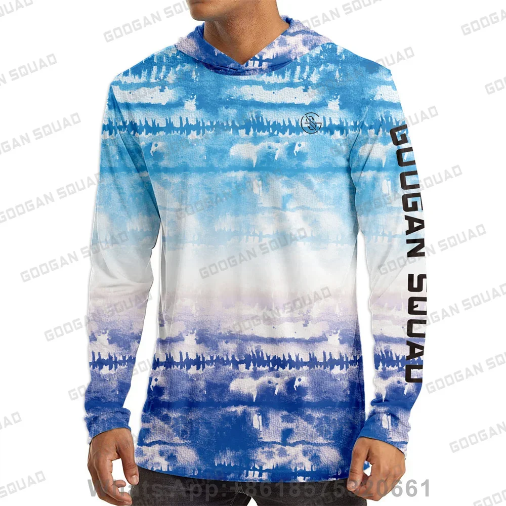 GOOGAN SQUAD Long Sleeve Fishing Hoodies UV Protection Men's Sweatshirt Breathable Summer Kids Clothes Outdoor Fishing Clothing