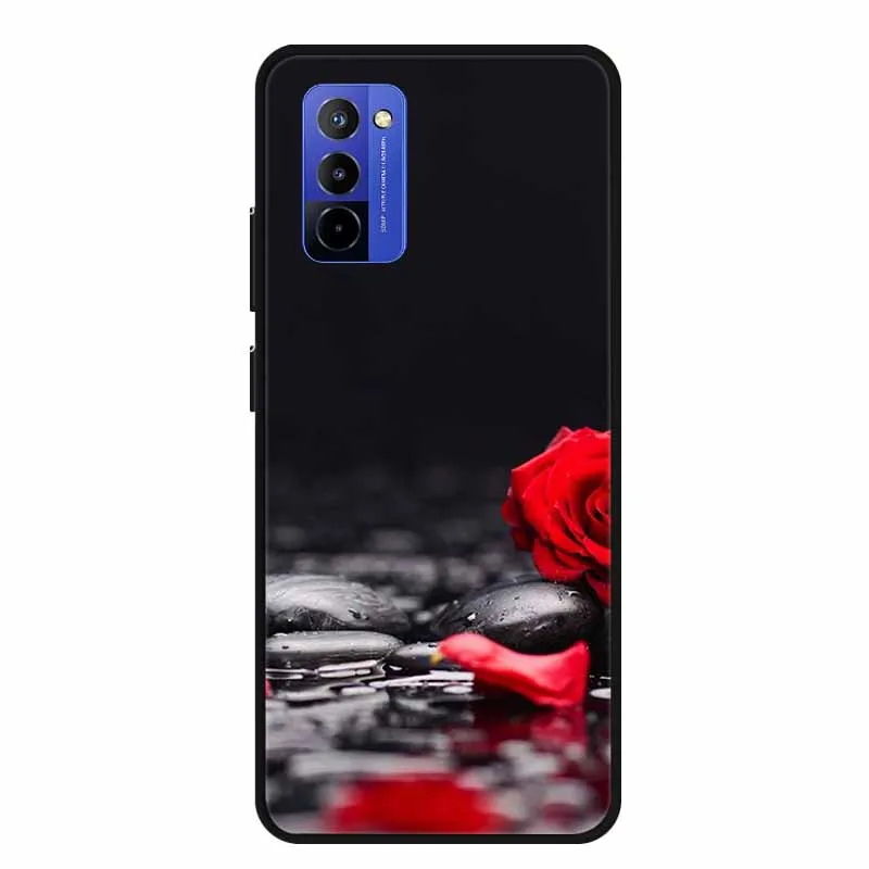 Shockproof Black Silicone Phone Case with Bumper Protection - Soft Back Cover 6.75