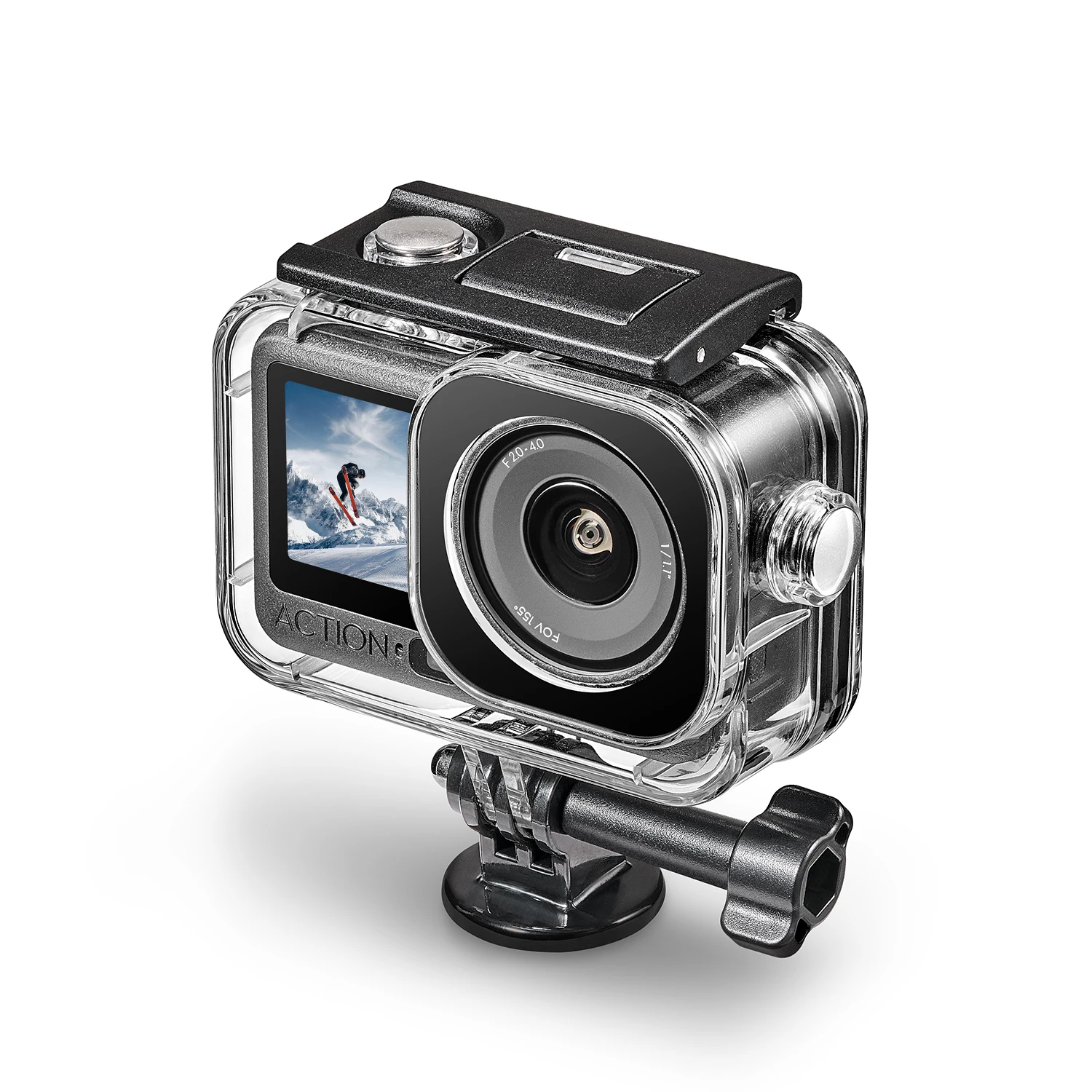Waterproof Protective Diving Housing Case for Action Cameras - 60M Depth Rating
