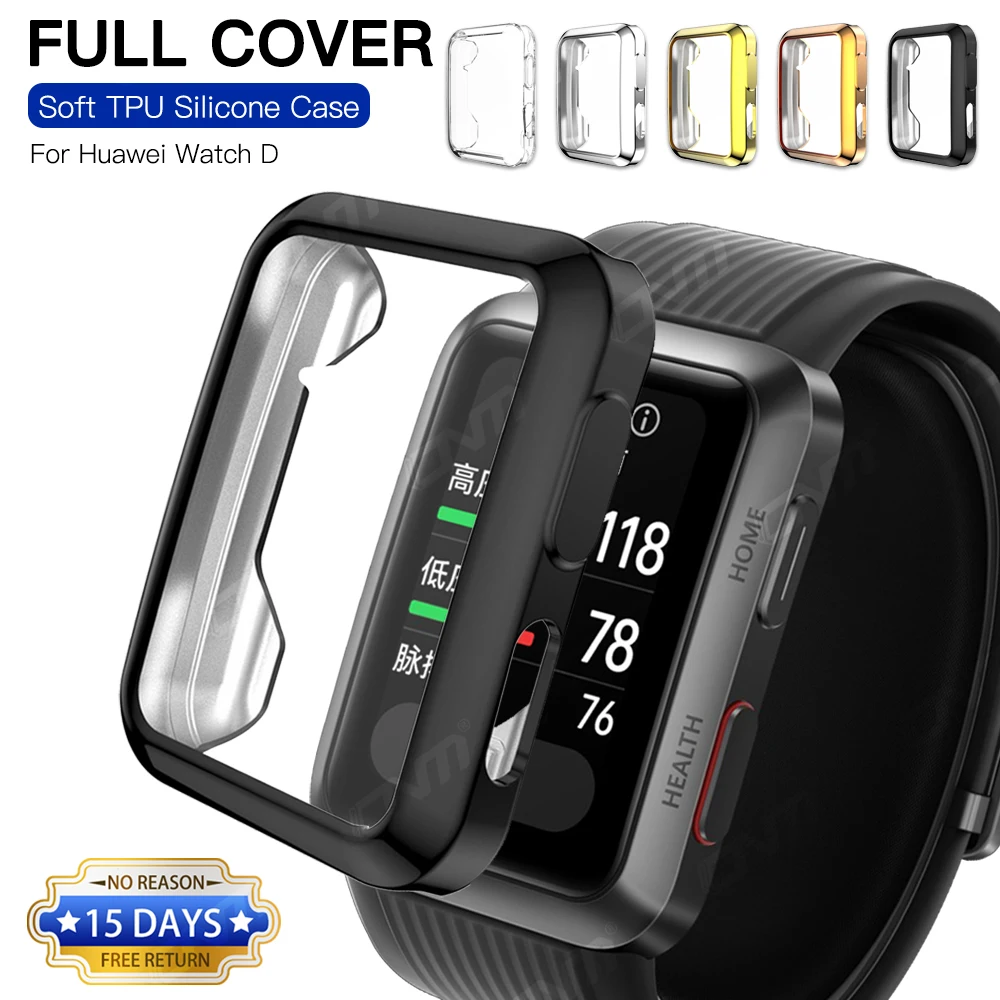 Μαλακό προστατευτικό κάλυμμα TPU για Huawei Watch D Case Προστατευτικό πλήρους οθόνης Shell με προφυλακτήρα επιμεταλλωμένες θήκες για ρολόι D Smart Watch_voghion.com