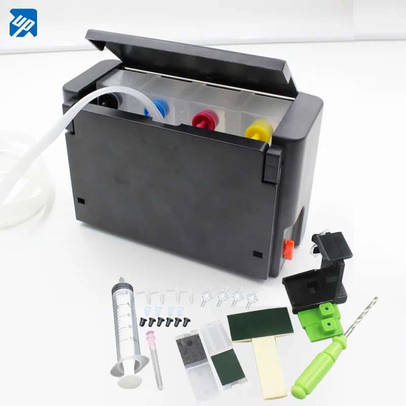 New Luxury 4 Colors DIY CISS kits for HP 121 122 123 140 141 300 301 302 21 22 60 61 62 63 650 652 651 901 INK cartridges