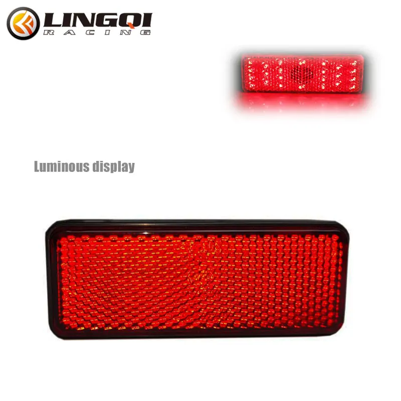 Pit Dirt Bike Motorcycle Rear Reflector Reflective Plate Warning Cover Safety Sign Rectangle for Motocross Quad ATV Accessories