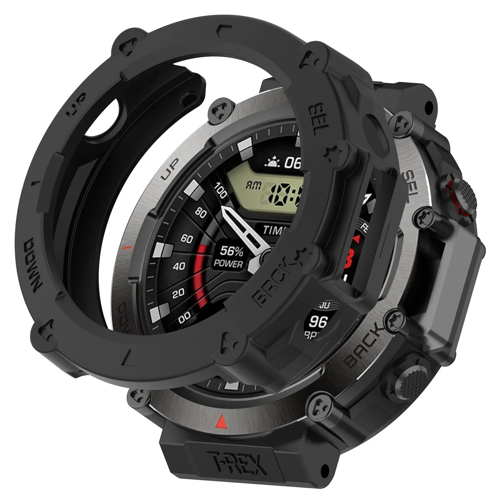 Silicone Protective Case for Amazfit T Rex Ultra Smart Watch Soft Protector Cover Shell for Amazfit T-Rex Ultra Accessories