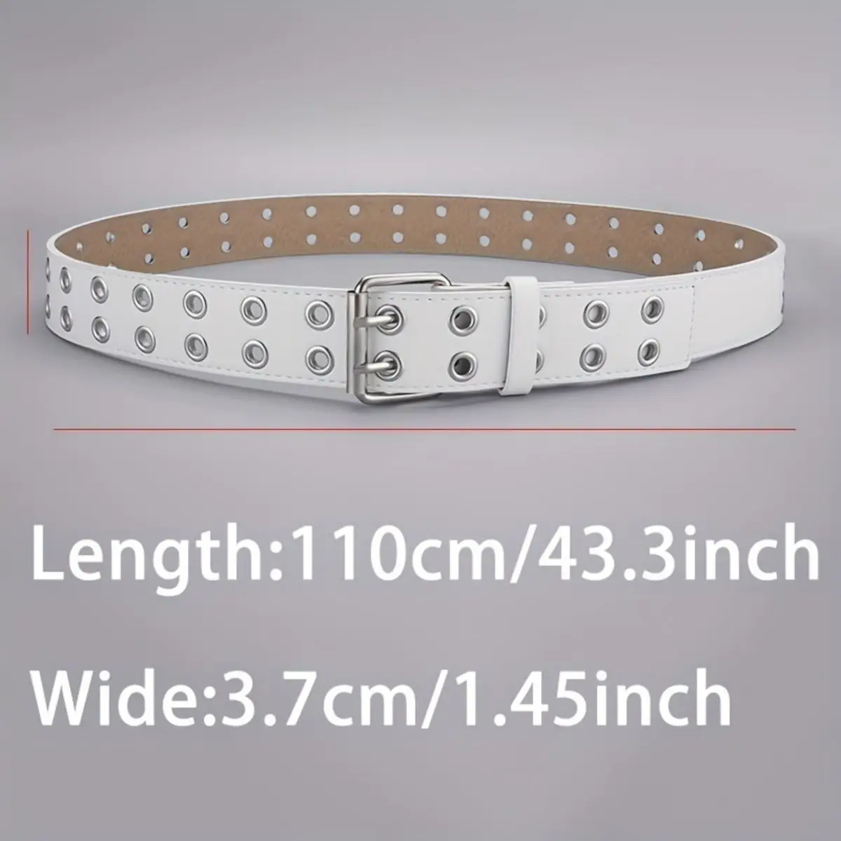 小物 rurumu.double buckle belt White Amazon.com: Zaoalife White Double Grommet Punk Belt, PU
