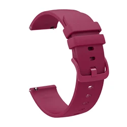 Silicone Sport Soft Band Strap for Smartwatches - Replacement Wristbands (Wine red)