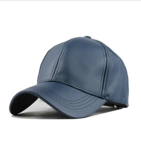 2019 NEW Solid Color Leather Caps Baseball Hat Spring Summer Autumn and Winter Fashion Trend Leisure Hip-hop Hats men's summer baseball caps Baseball Caps