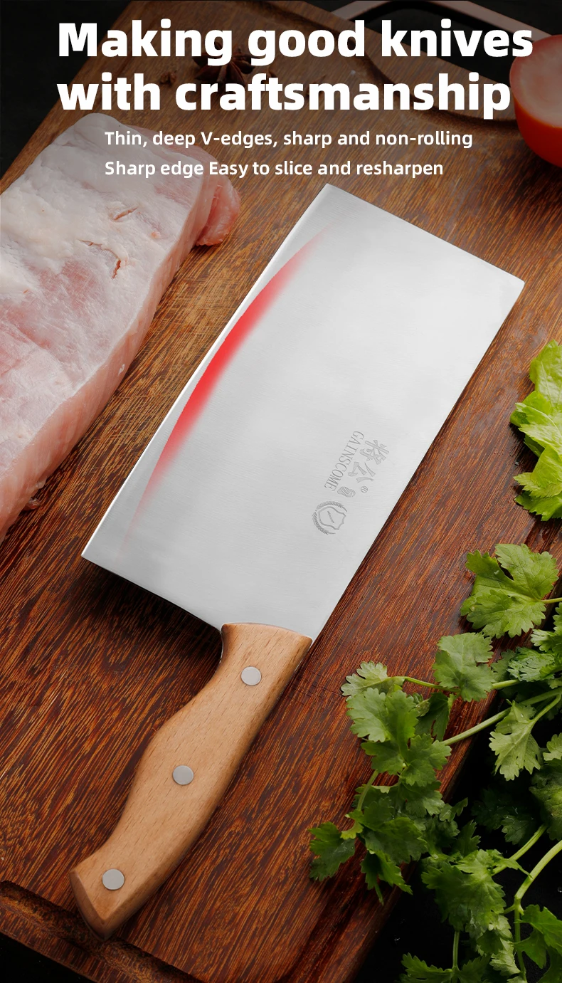 faca de cozinha faca profissional de chef de de aço para corte de casa