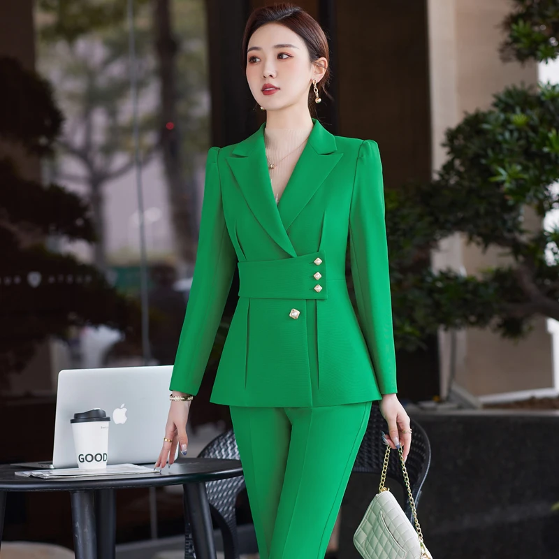 HighQualityFabricProfessionalWomenBusinessSuitwithPantsand