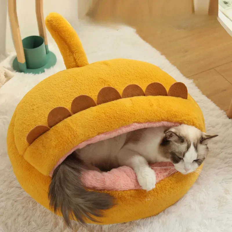 

Cat Cushion 2 in 1 Sweet Winter Pet Cat Bed Round Cat House Warm Cat Basket Cat Sleep Bag Cat Nest Kennel for Small Dogs Cats