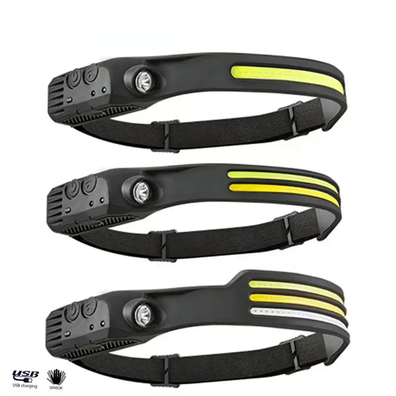 

Индукционный налобный фонарь со встроенным аккумулятором и USB-зарядкой, 5 режимов освещения
