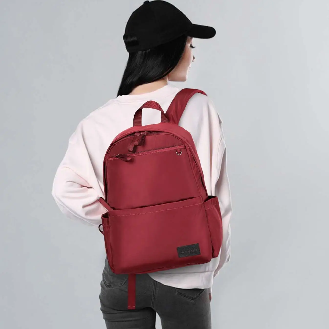 BE SMART Classic Casual Backpack Diaper Bag for Women Lightweight Durable Work Bag Fashion Stylish Schoolbag for Girls Students