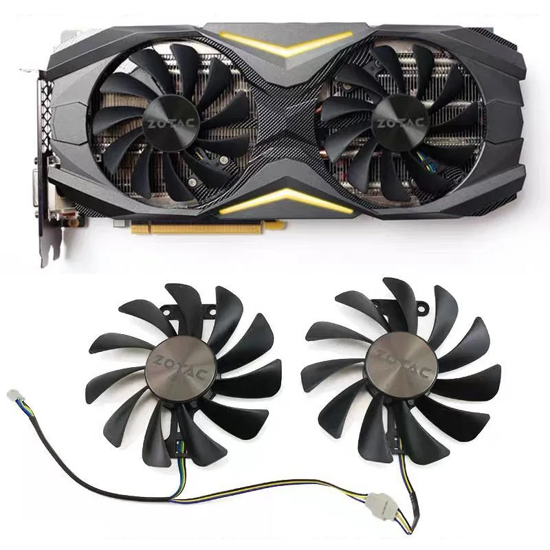 95mm 4pin DC 12V 0.45A GAA8S2U GTX1080TI GPU Cooler for Zotac GTX1070 1070TI 1080 1080TI AMP Edition Graphics Card Cooling Fan
