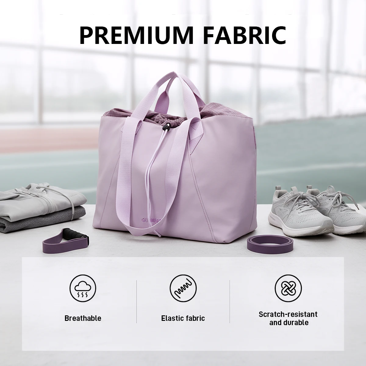 Simple and Versatile Drawstring Tote Bag for Women, Large Capacity Handbag, Crossbody Commuter Bag with Inner Lining, New Niche Shoulder Bag for Students Attending Classes