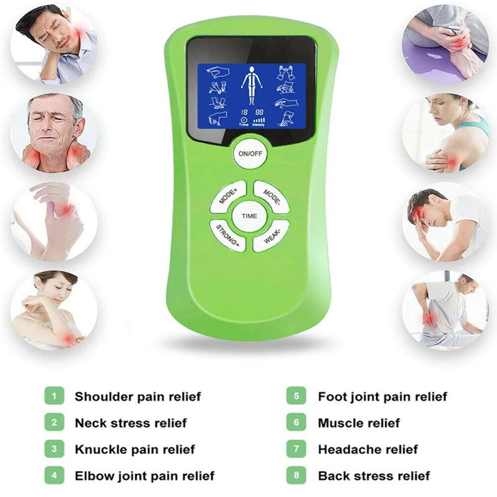 Electric Neck Massager EMS Muscles Massage Stimulator Adjustable Tens Acupuncture Meridian Physiotherapy Digital Massage Tools