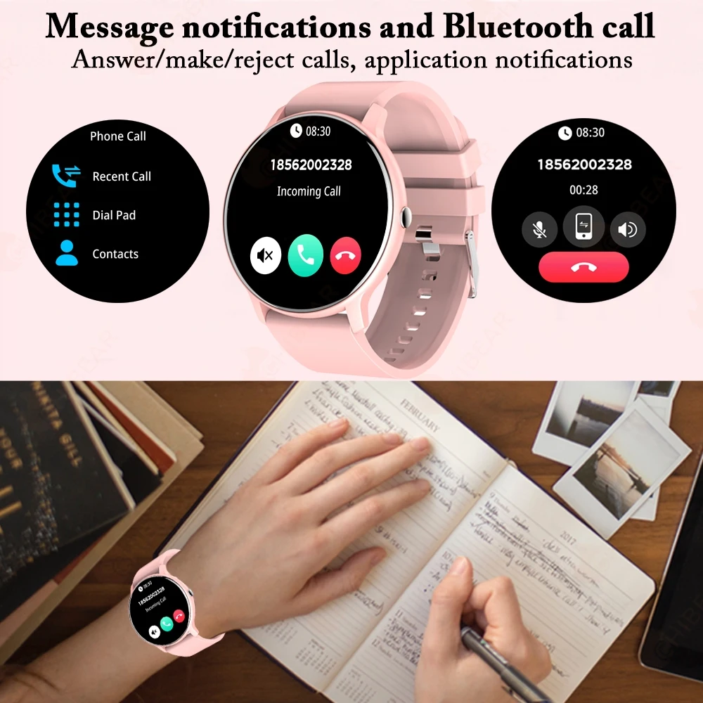 2024 New For Huawei Xiaomi Smart Watch Men's Full Touch Screen Sports Fitness Watch Heart Rate Bluetooth Call SmartWatch Women 2