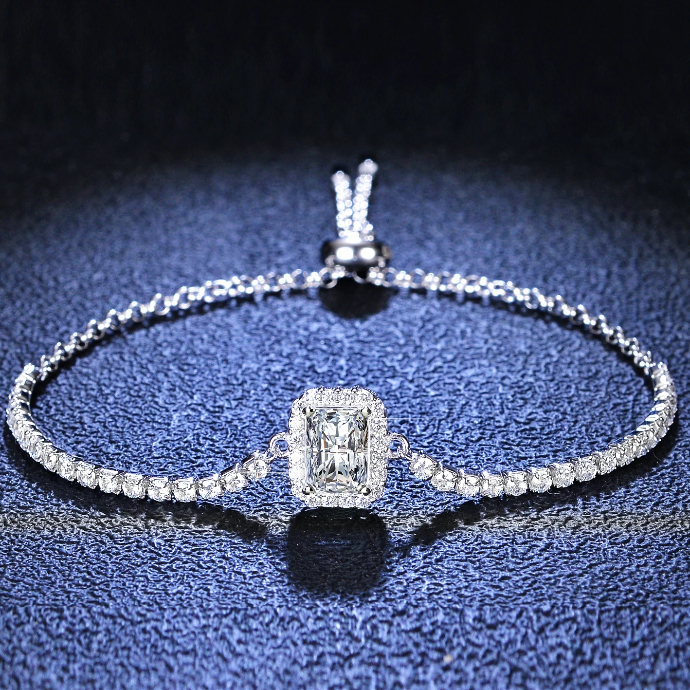 

Free Shipping Items 2CT D Color VVS Women Moissanite Full Tennis Eternity Wedding Party Jewelry Bracelets for Women Man