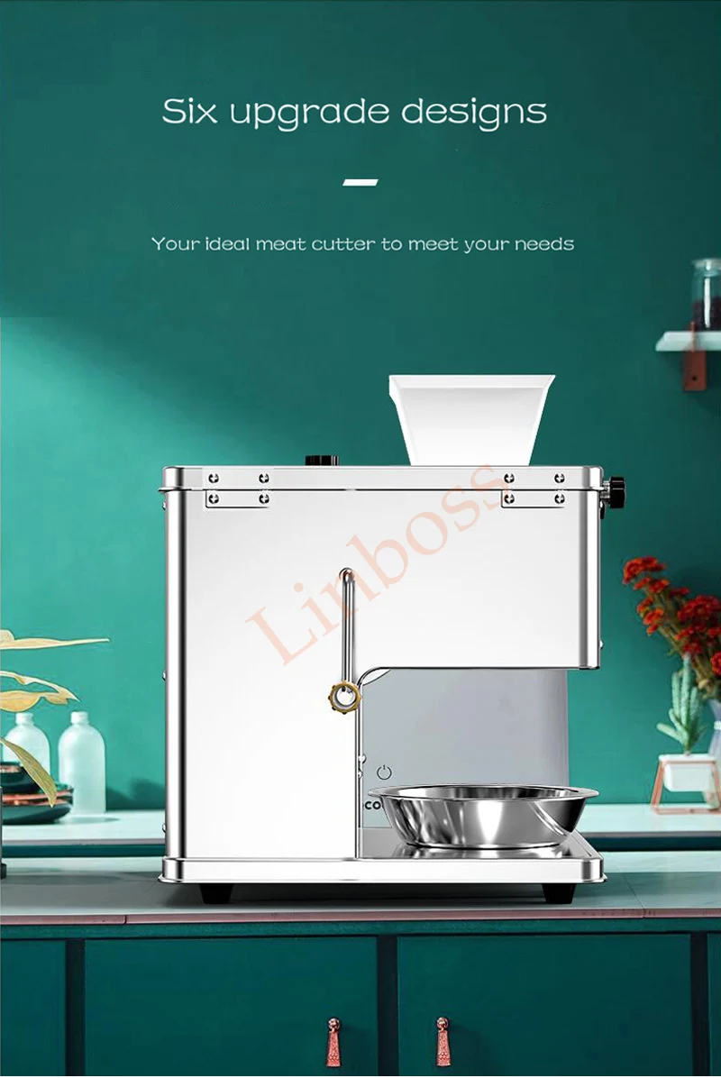 Description Picture 4 of item850W Commercial Electric Chicken Breast Pork Beef Slicer Shredder Desktop Meat Cutting Machine 110V/220V