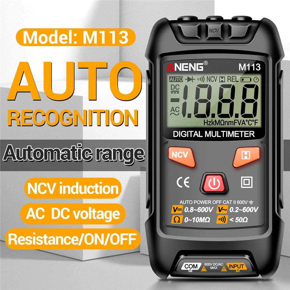 ANENG M113 Mini Digital Multimeter AC/DC Voltage Meter 1999 Counts Multimetro Ohm NCV Electricity Tools Measuring Instruments