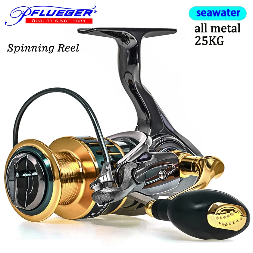 Spinning Fishing Reels All metal Pflueger CODEK 25KG for Seawater Winter