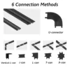 Smart Magnetic Track Light Tuya Zigbee Dimmable Ultra Thin Rail Customizable Surface Mount Modern Flood Grille Spot LED Lamp 5