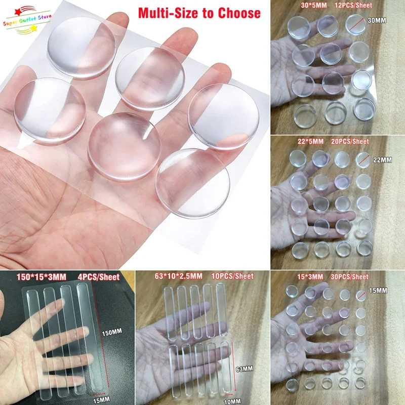 Silicone Anti-collision Strip Non-marking Punch-free Anti-drop Door Sticker Handle Mute Protection Sticker