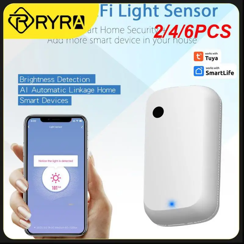 

2/4/6PCS Tuya Wifi Light Sensor Smart Illuminance Brightness Detector Sensor Smart Home Illumination Automation Smart