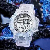 YIKAZE Luminous Men Sport watch Waterproof Alarm Clock Outdoor Sport Wristwatch Large Dial  LED Digital Watch for Man Kids 1