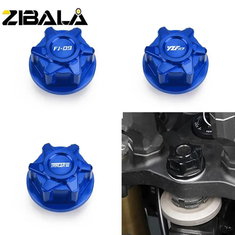 

For Yamaha YAMAHA FZ09 FJ09 XSR900 MT-09 TRACE ABS TRACER900 GT YZF-R7 2014-2020 Motorcycle CNC Steering Stem Nut Screw Cover