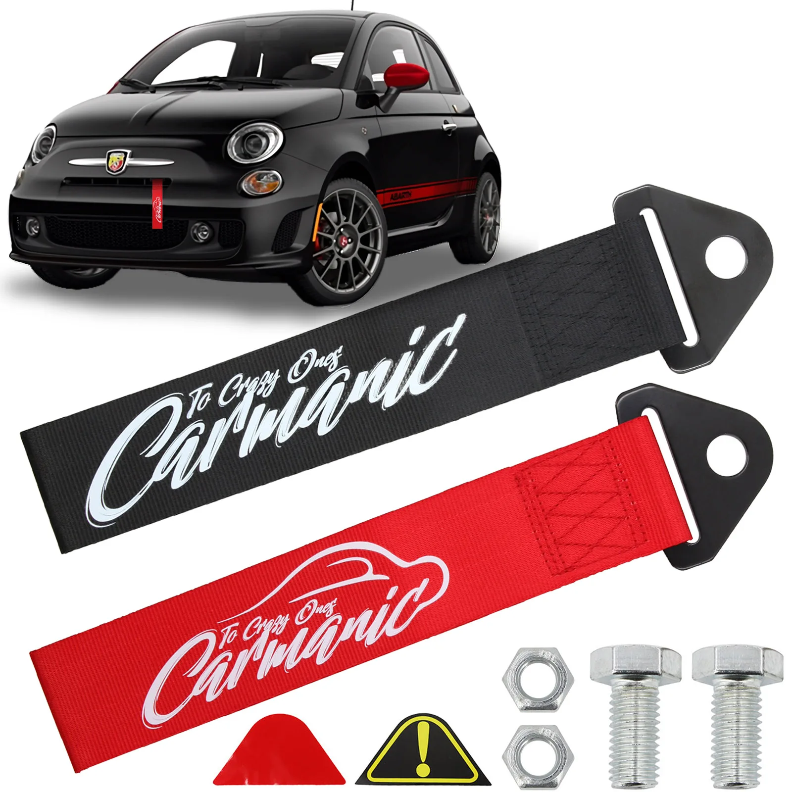 Cinghia Di Traino Corde Da Corsa Per Auto Paraurti Automatico Gancio Di Traino Per Fiat 500 500C 500L 500X Abarth 595 695 595C 695C Panda 169
